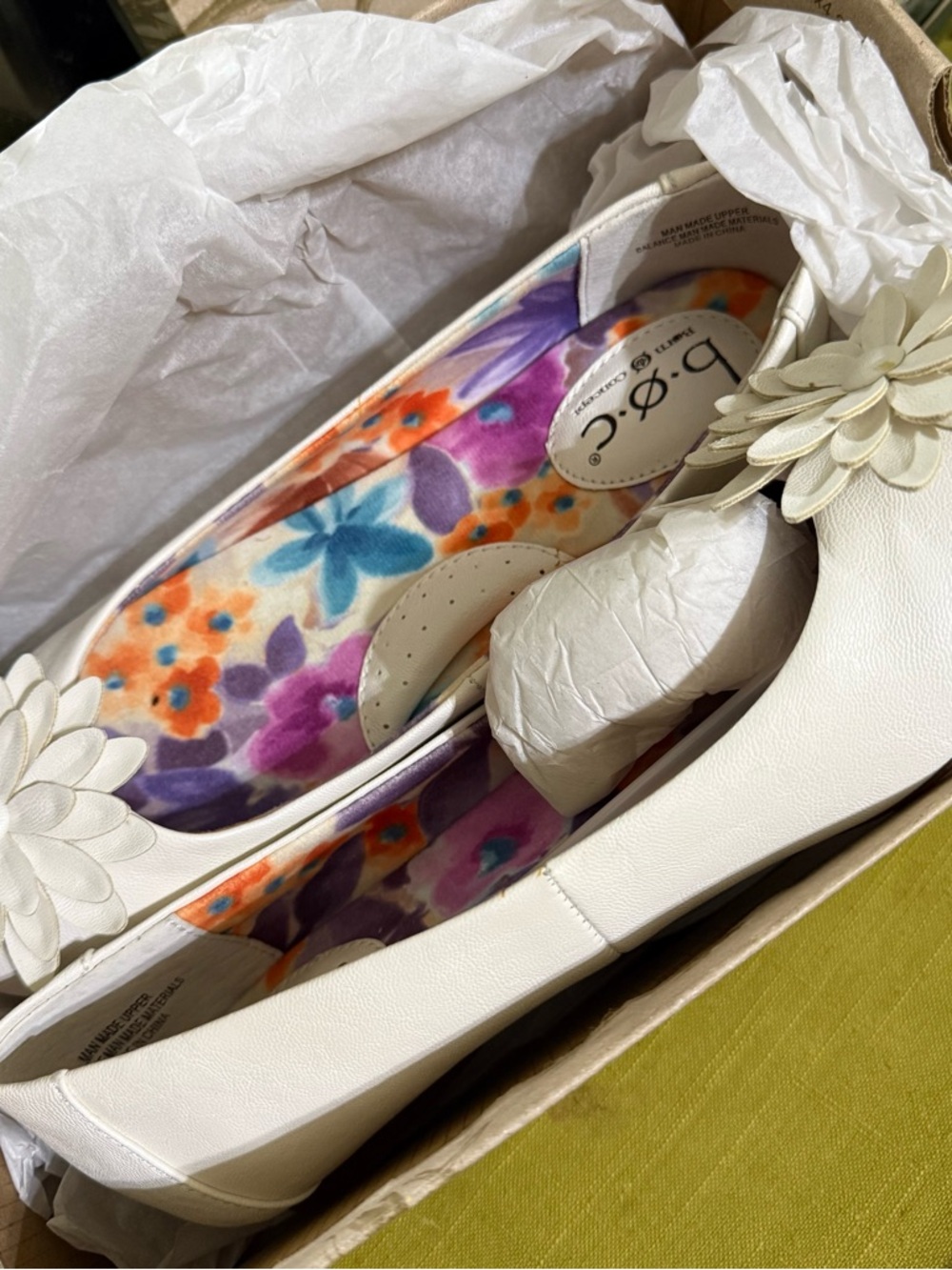 b.o.c. Cream Floral Applique Ballet Flats - Picture 13 of 16